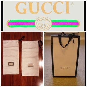 Gucci- 2 shoe bags & 1 gift bag
